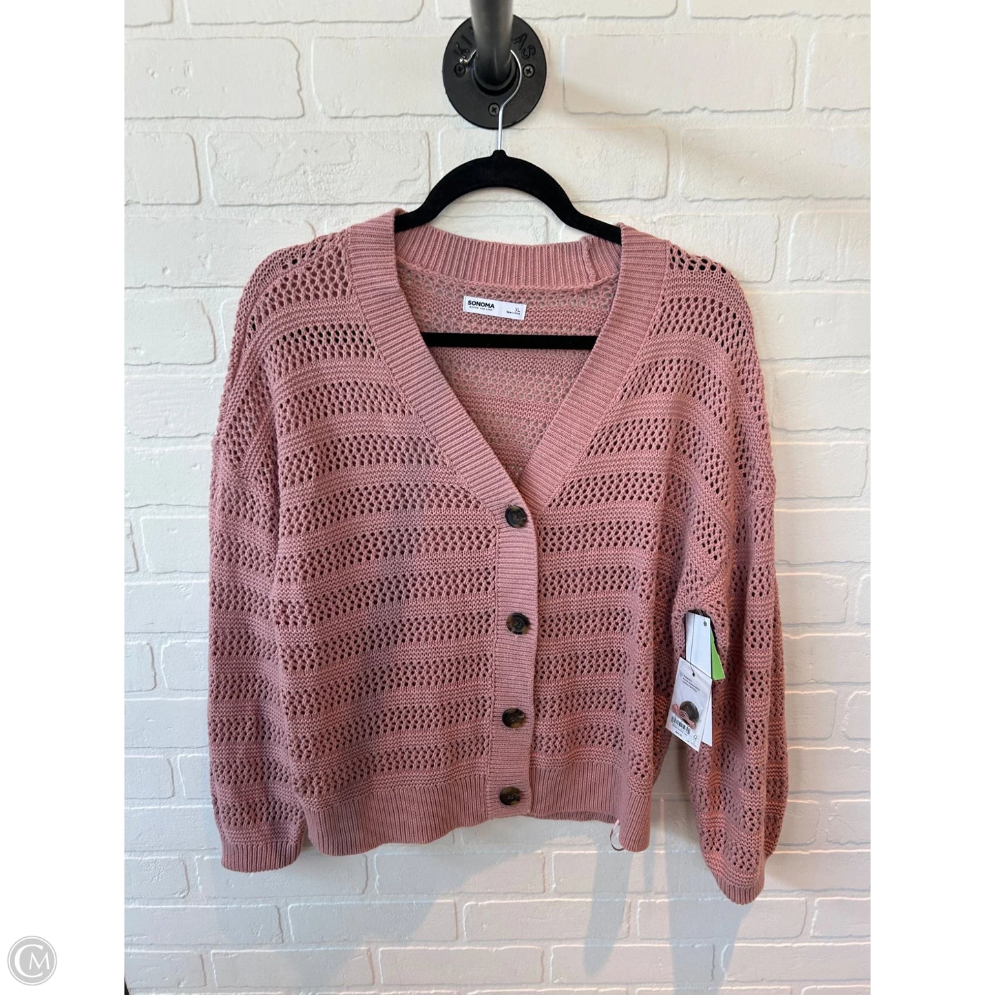 Sweater Cardigan By Sonoma In Pink, Size: Xl