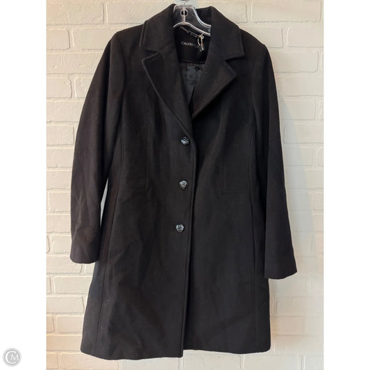Coat Peacoat By Calvin Klein In Black, Size: M