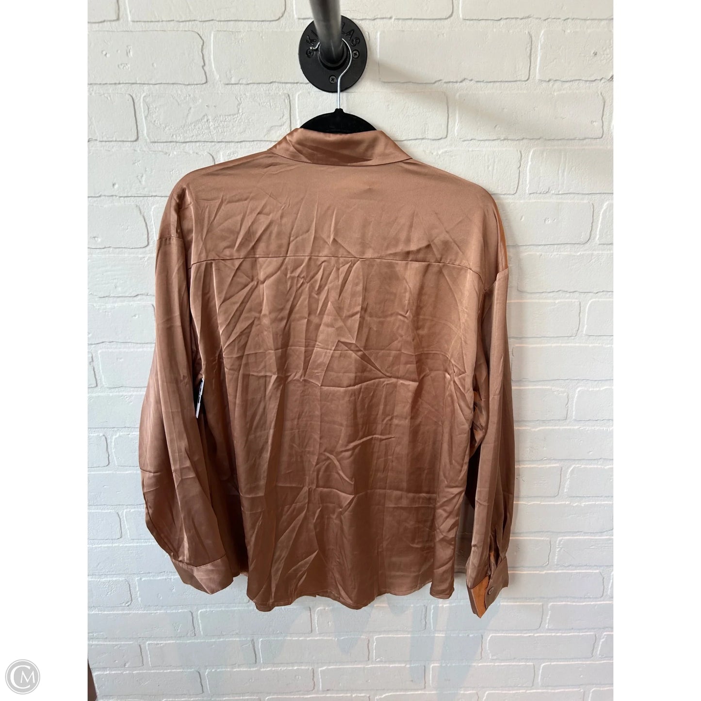 Top Long Sleeve By Cmf In Brown, Size: M