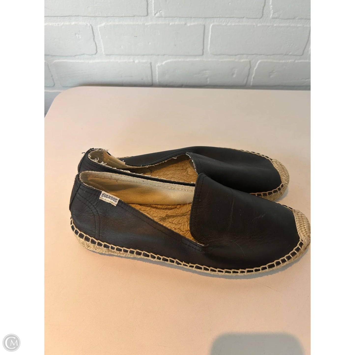 Shoes Flats By Soludos In Black & Tan, Size: 9