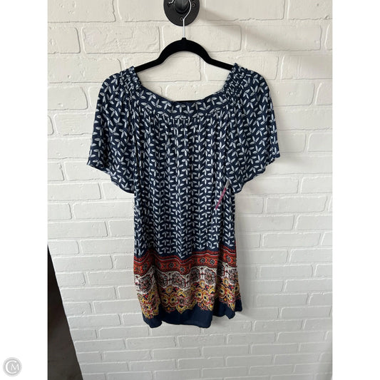 Dress Casual Short By Caslon In Blue & White, Size: S