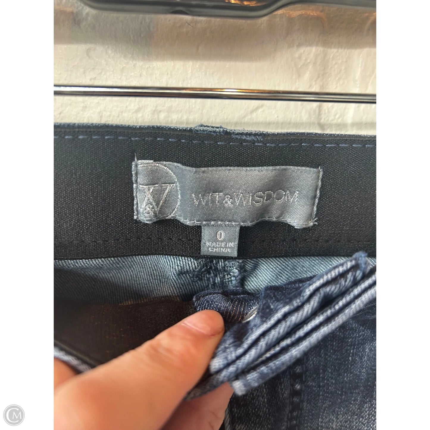 Jeans Skinny By Wit & Wisdom In Blue Denim, Size: 0