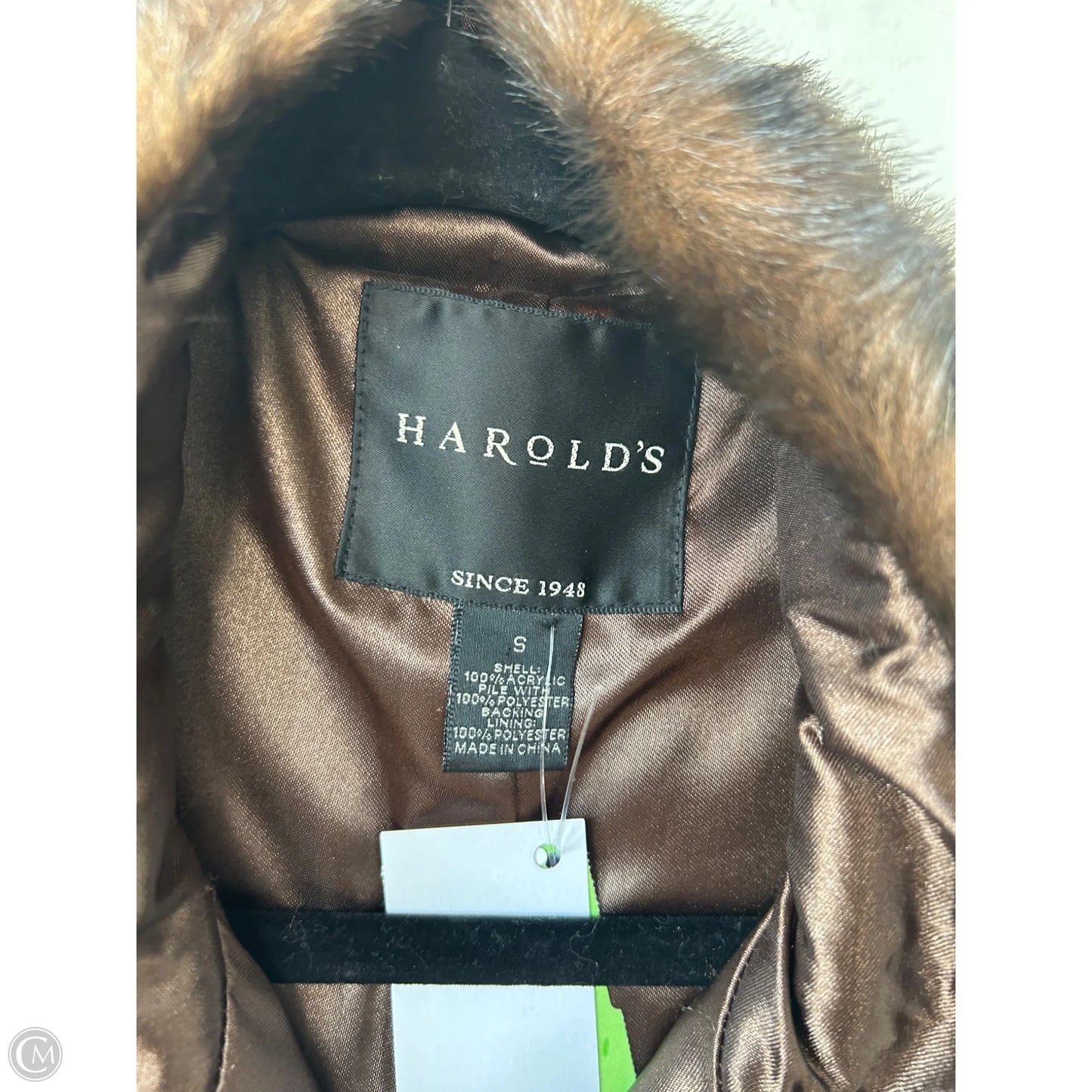 Vest Faux Fur & Sherpa By Harolds In Brown, Size: S