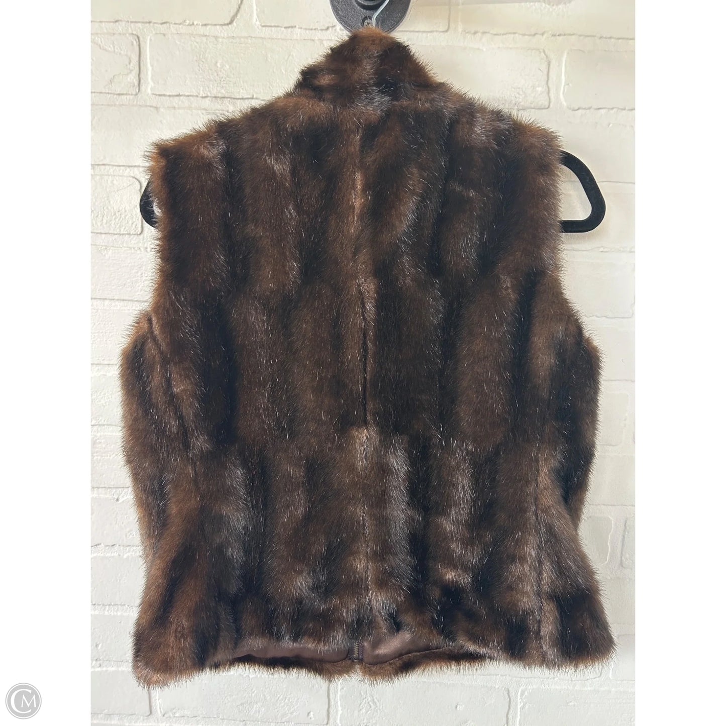 Vest Faux Fur & Sherpa By Harolds In Brown, Size: S