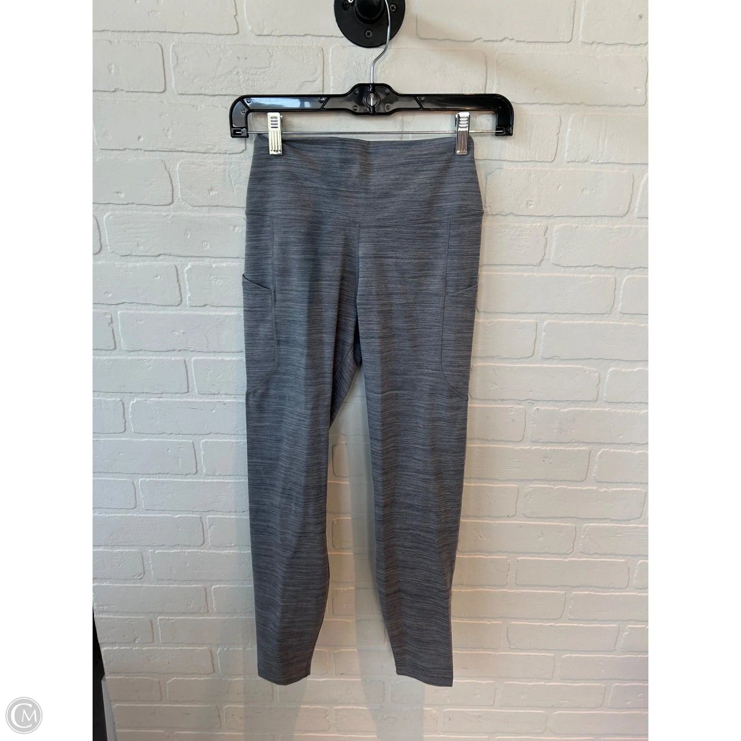 Athletic Leggings By Nike In Grey, Size: 8