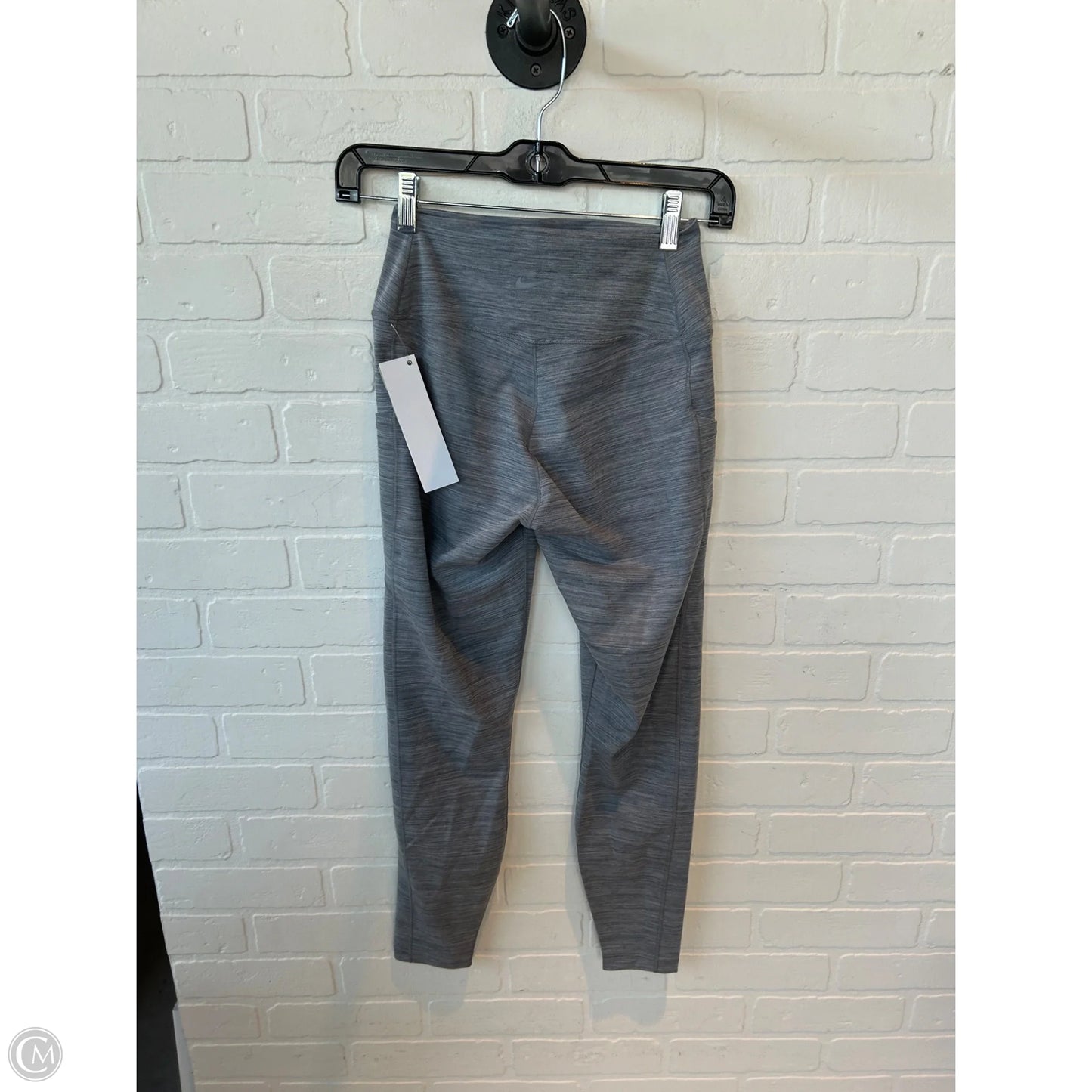 Athletic Leggings By Nike In Grey, Size: 8