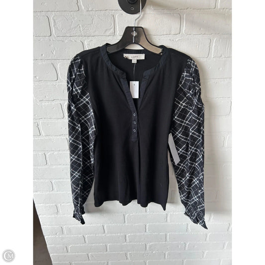 Top Long Sleeve By Loft In Black, Size: M