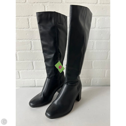 Boots Knee Heels By A New Day In Black, Size: 6