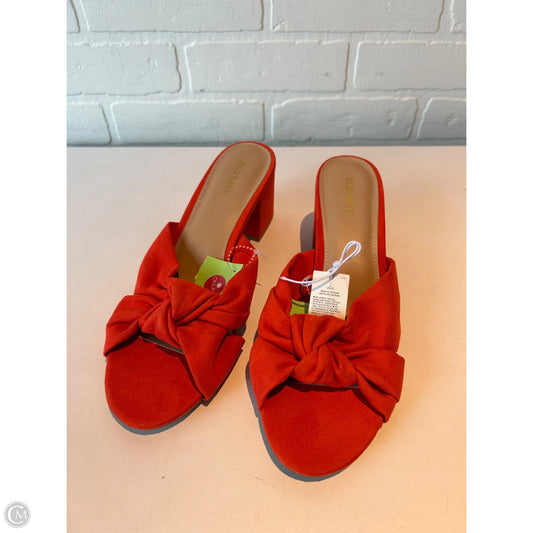 Sandals Heels Block By Old Navy In Orange, Size: 9