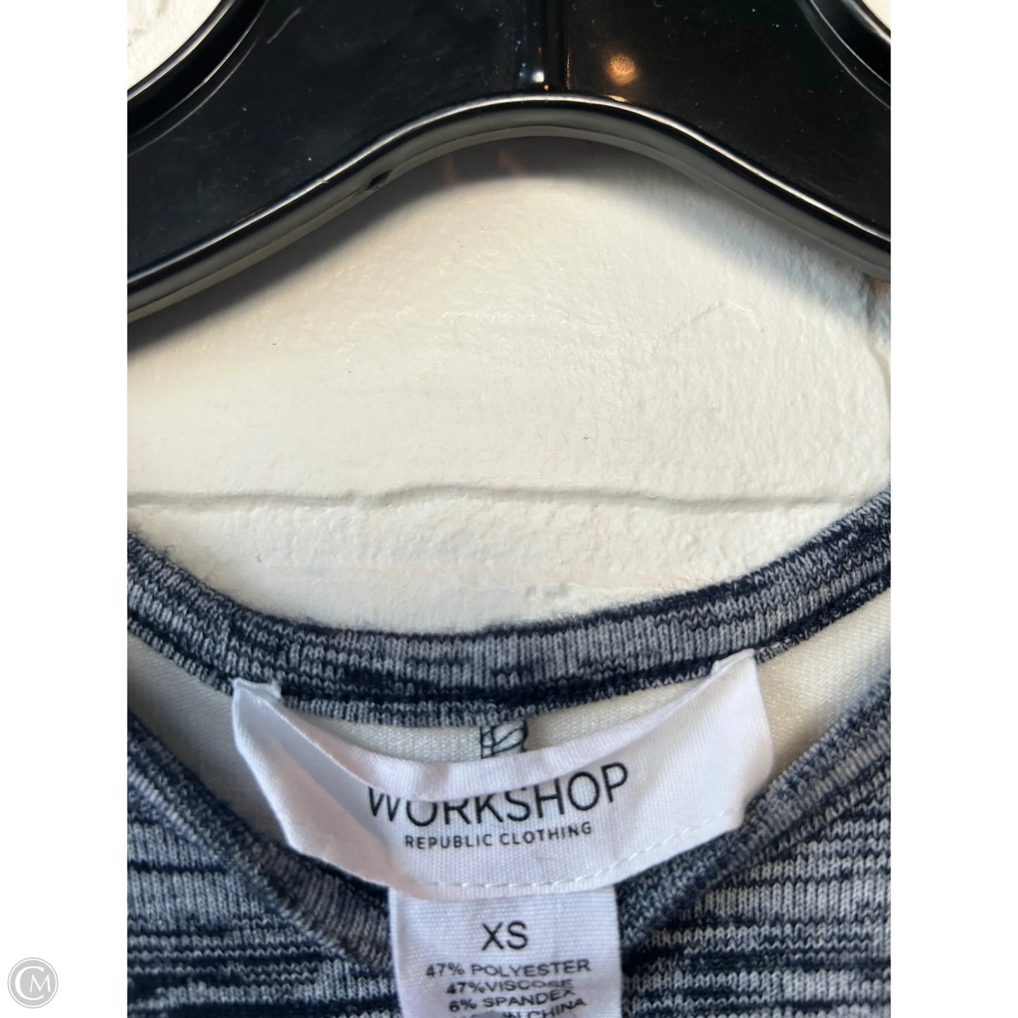 Dress Casual Short By Workshop In Blue & White, Size: Xs