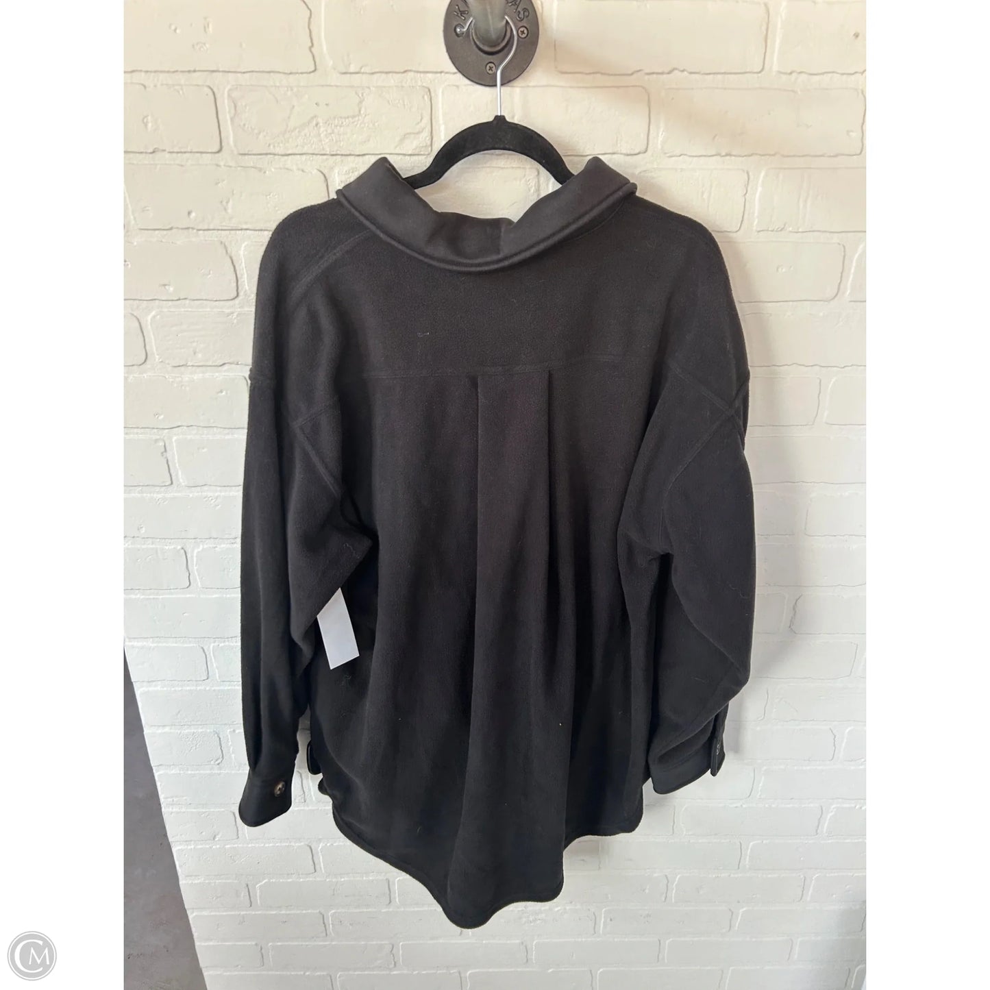 Jacket Shirt By Clothes Mentor In Black, Size: L
