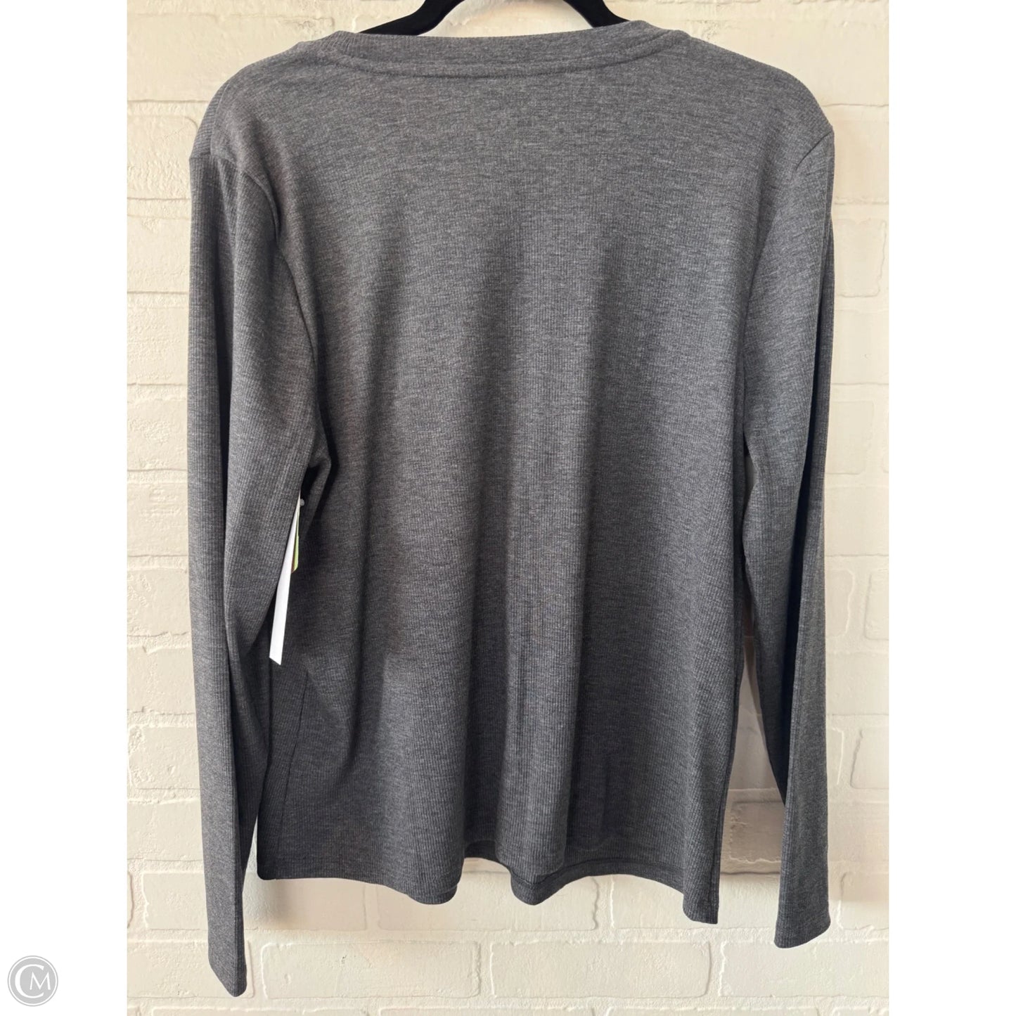 Top Long Sleeve Basic By Any Body In Grey, Size: L