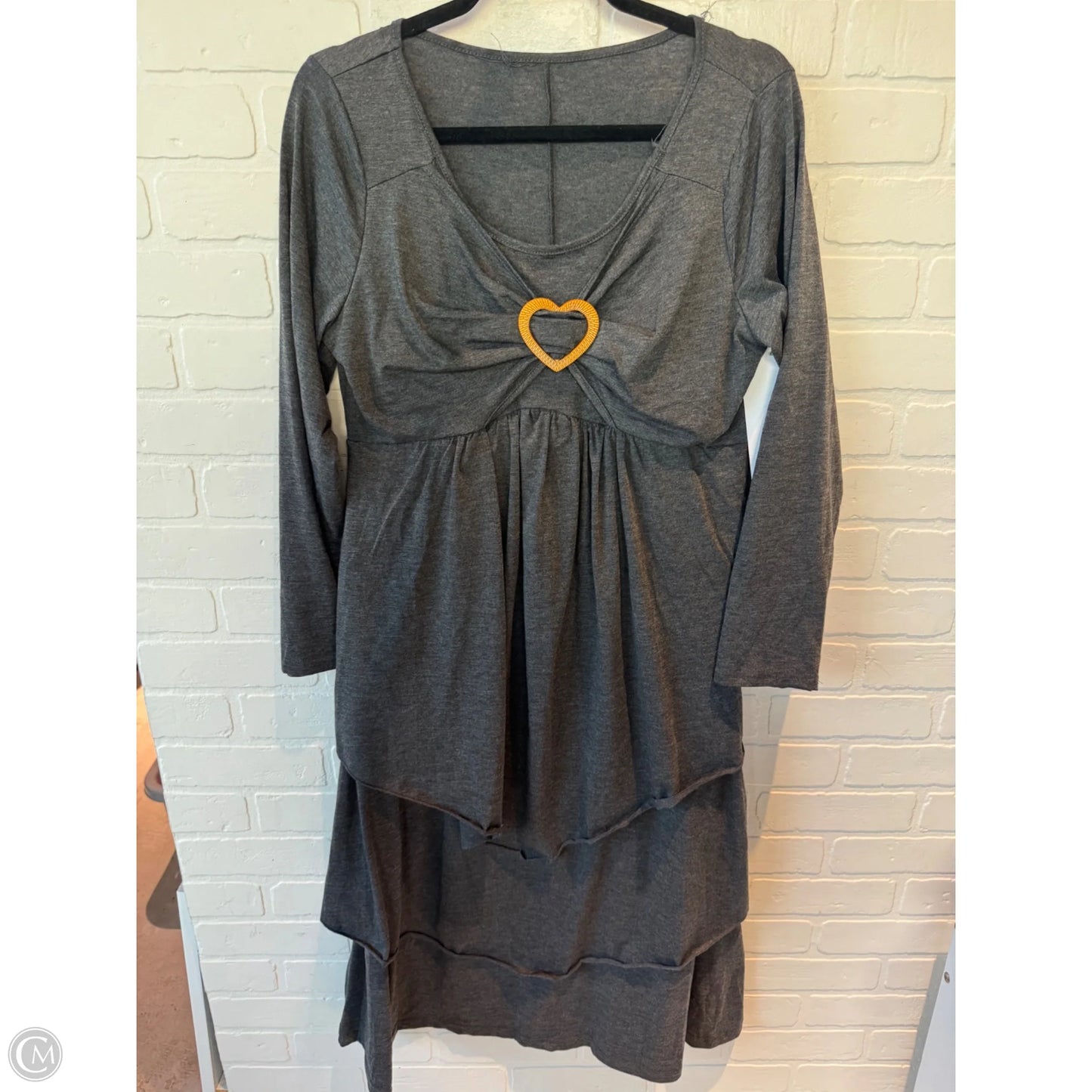 Dress Casual Midi By Cmf In Grey, Size: Xl