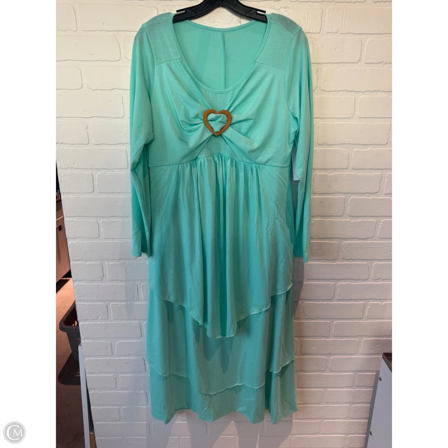 Dress Casual Midi By Cmf In Green, Size: Xl