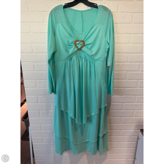 Dress Casual Midi By Cmf In Green, Size: Xl