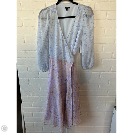 Dress Casual Midi By Ann Taylor In Blue & Purple, Size: Sp