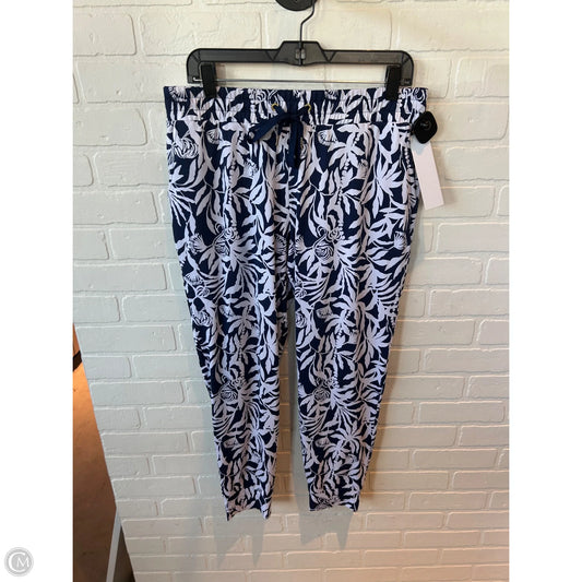 Pants Designer By Lilly Pulitzer In Blue & White, Size: 8