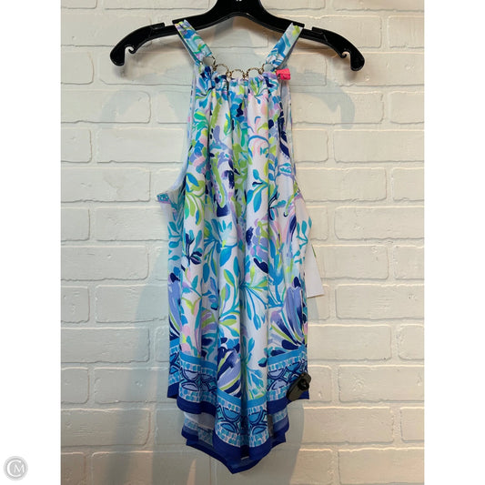 Top Sleeveless Designer By Lilly Pulitzer In Blue & Green, Size: L