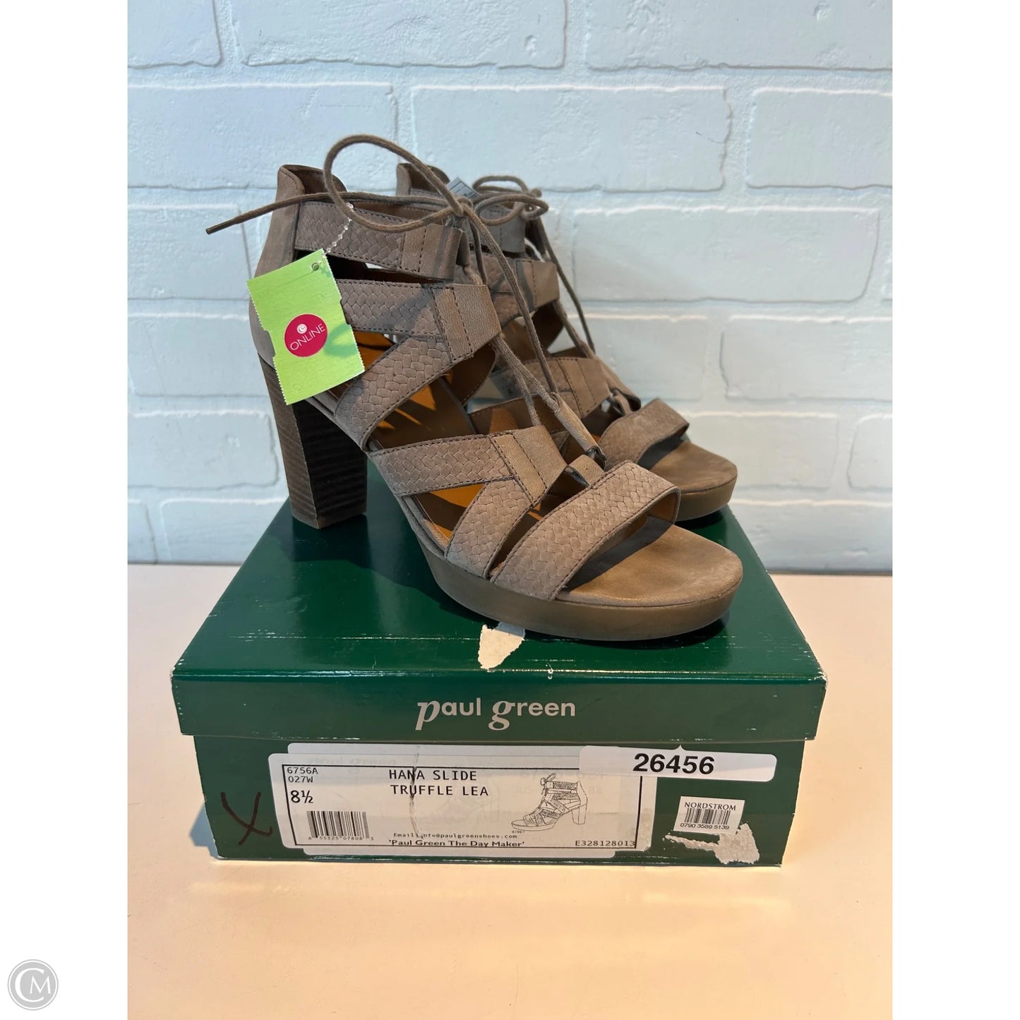 Sandals Heels Block By Paul Green In Tan, Size: 8.5