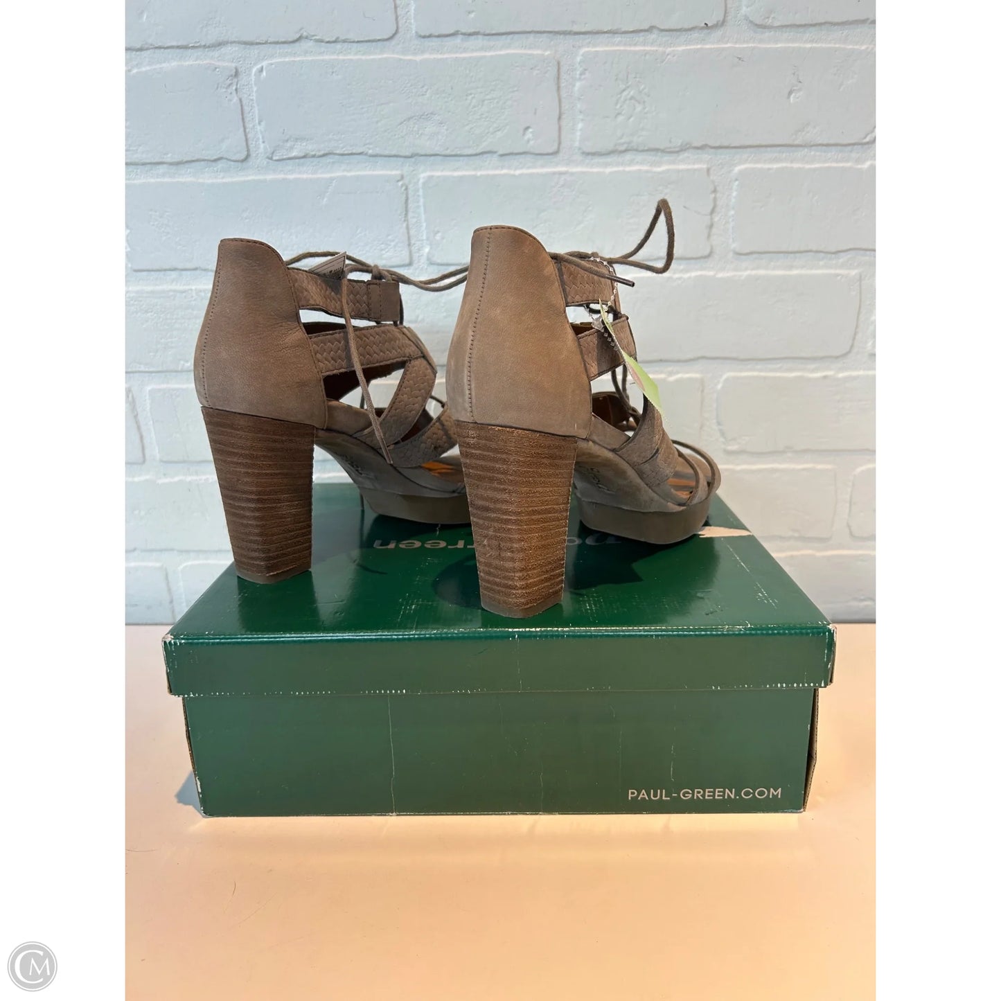 Sandals Heels Block By Paul Green In Tan, Size: 8.5