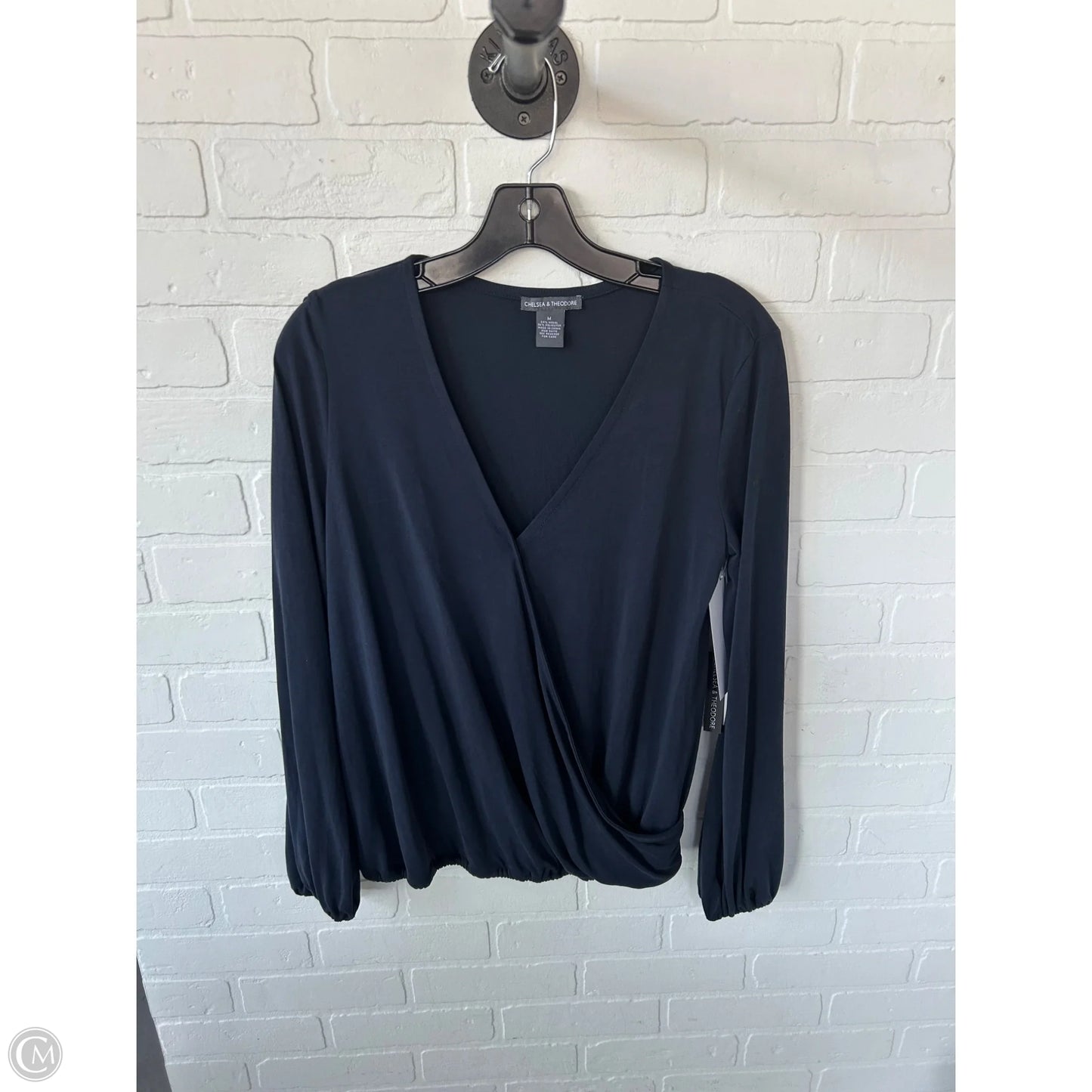 Top Long Sleeve By Chelsea And Theodore In Blue, Size: M
