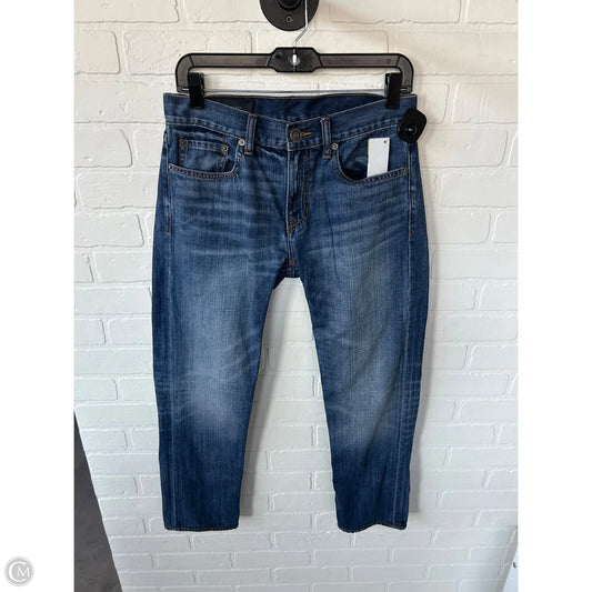 Jeans Straight By Armani Exchange In Blue Denim, Size: 8