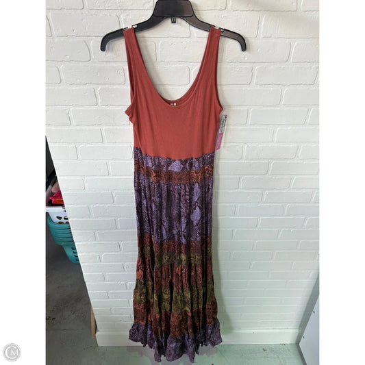 Dress Casual Maxi By Anthropologie In Purple & Tan, Size: M