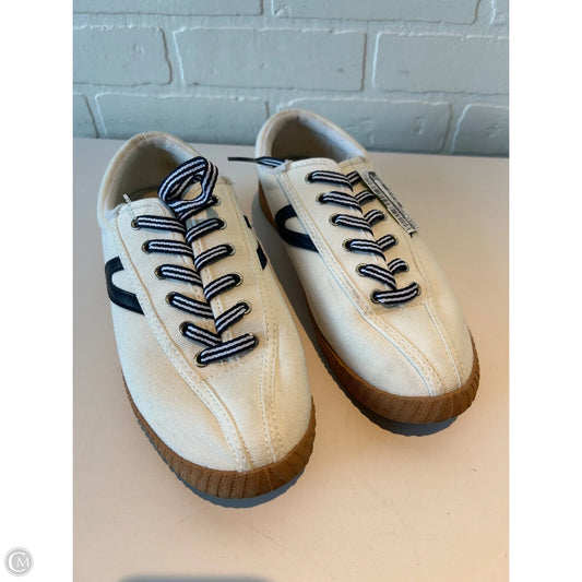 Shoes Sneakers By treton In Blue & Cream, Size: 9.5