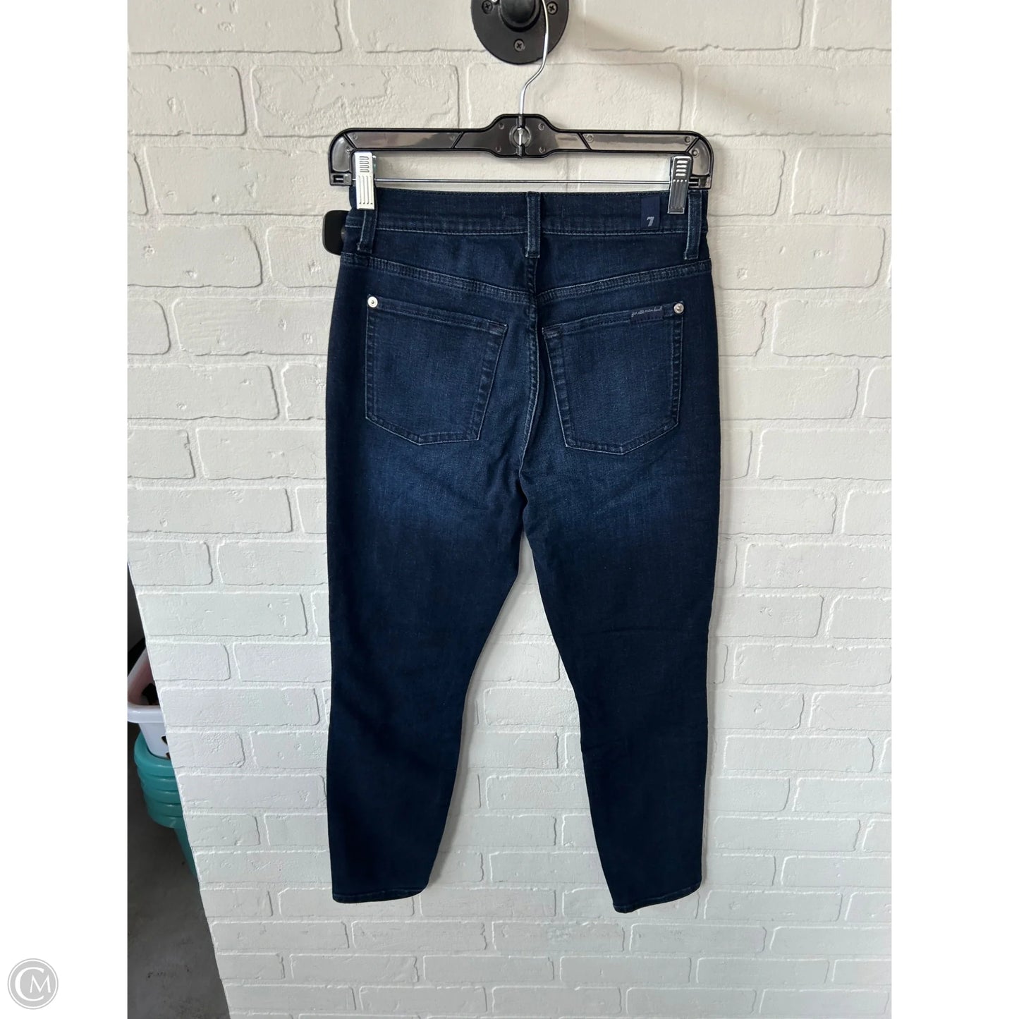 Jeans Skinny By 7 For All Mankind In Blue Denim, Size: 2