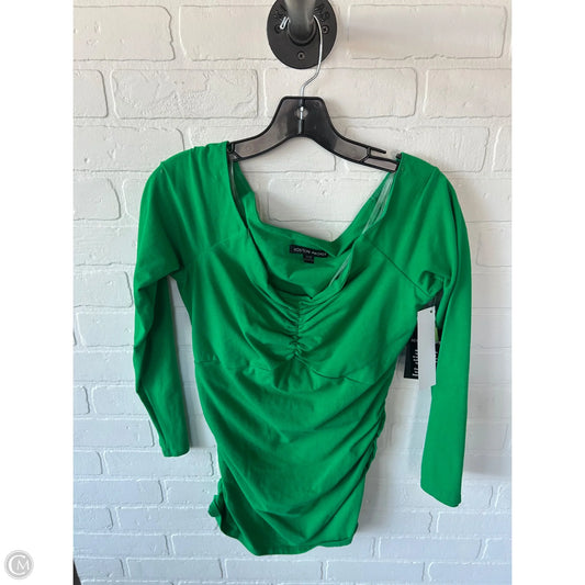 Top Long Sleeve By Boston Proper In Green, Size: M