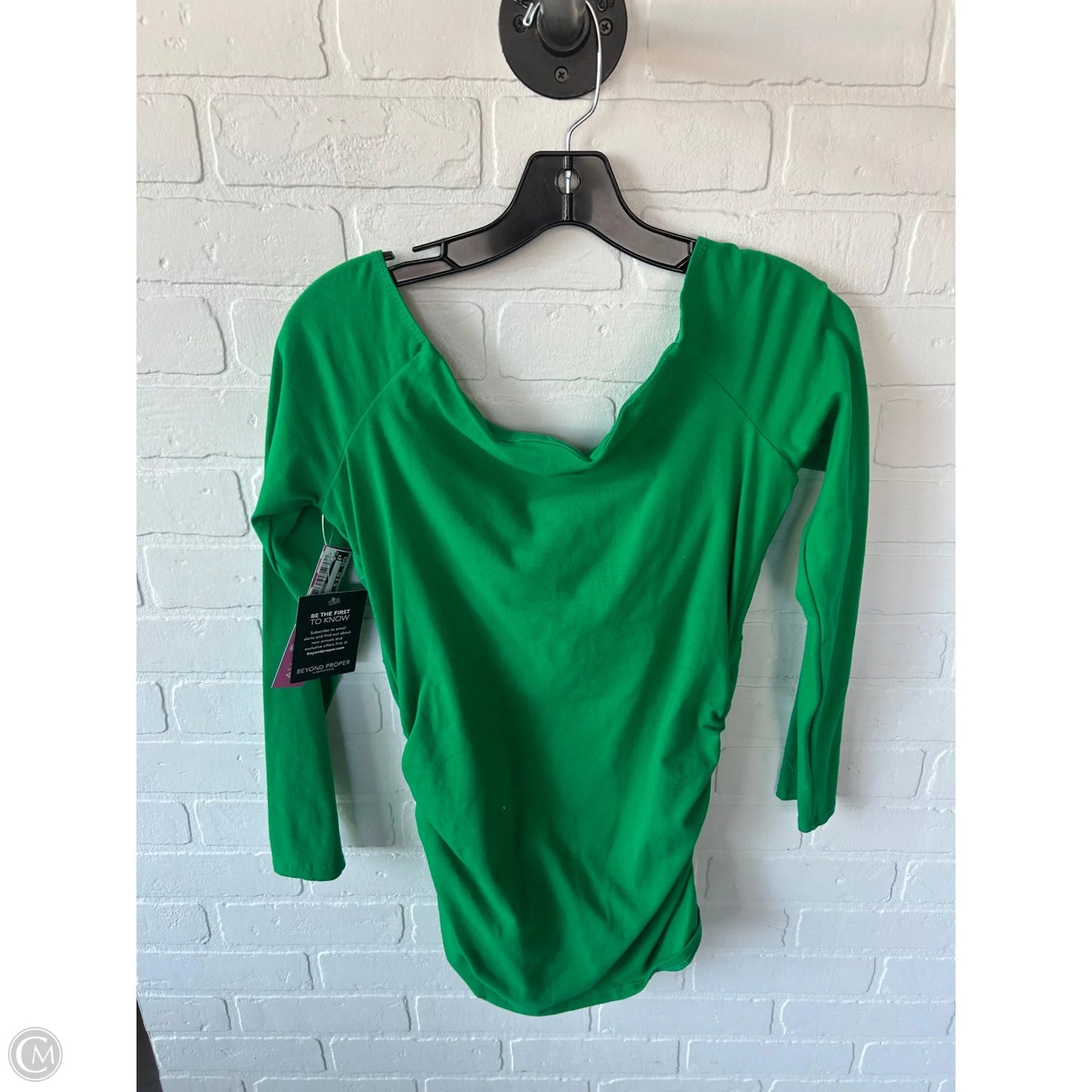 Top Long Sleeve By Boston Proper In Green, Size: M