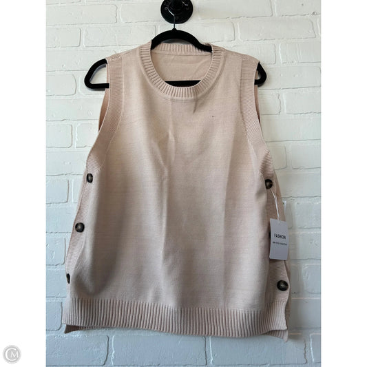 Vest Sweater By fashion In Tan, Size: M