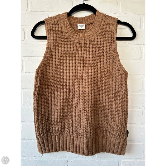 Vest Sweater By Abercrombie And Fitch In Tan, Size: S