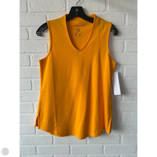 Top Sleeveless Basic By Isaac Mizrahi Live Qvc In Orange, Size: Xs