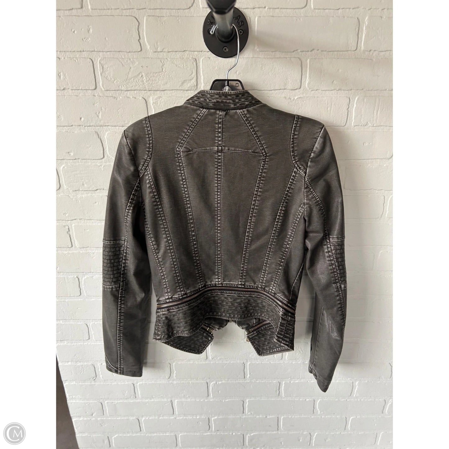 Jacket Moto By miss moreno In Grey, Size: S