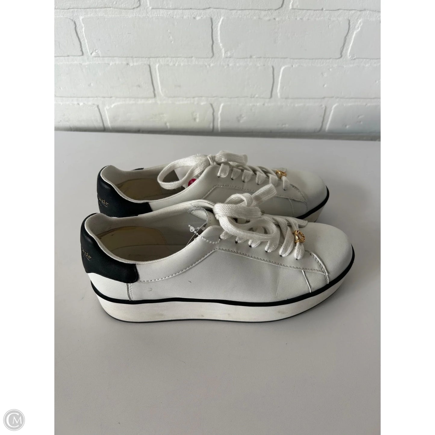 Shoes Designer By Kate Spade In Black & White, Size: 9.5