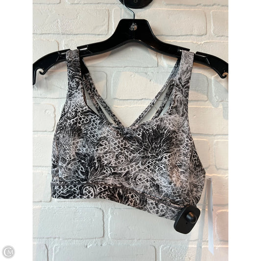 Athletic Bra By Lululemon In Black & Grey, Size: S