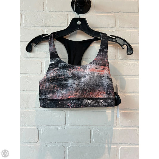 Athletic Bra By Lululemon In Black & Grey, Size: S