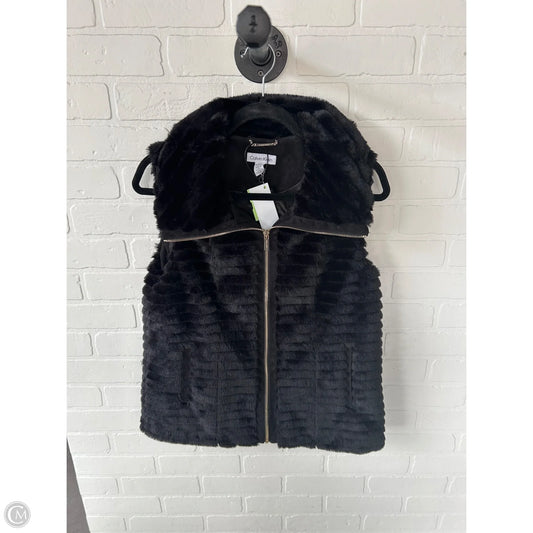 Vest Faux Fur & Sherpa By Calvin Klein In Black, Size: S