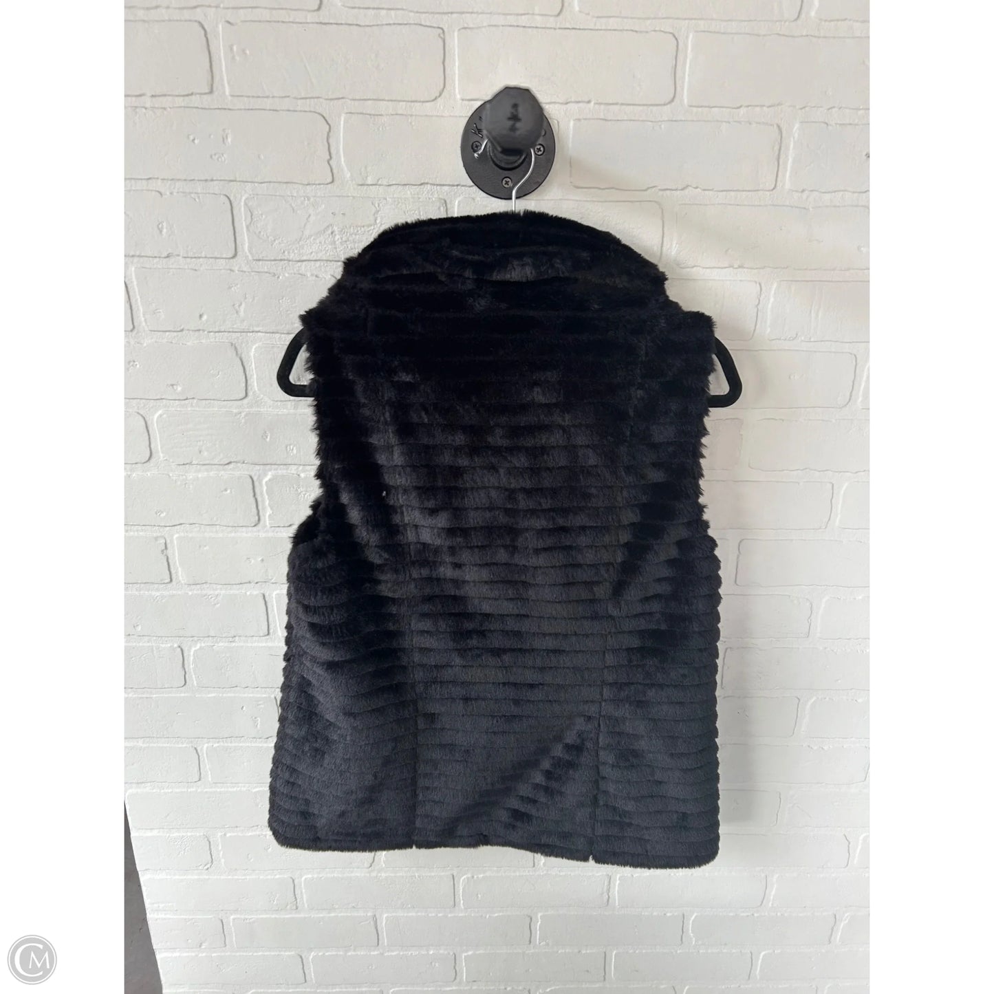 Vest Faux Fur & Sherpa By Calvin Klein In Black, Size: S