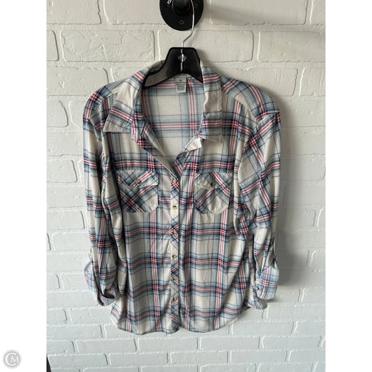 Top Long Sleeve By Passport In Blue & Red & White, Size: Xl