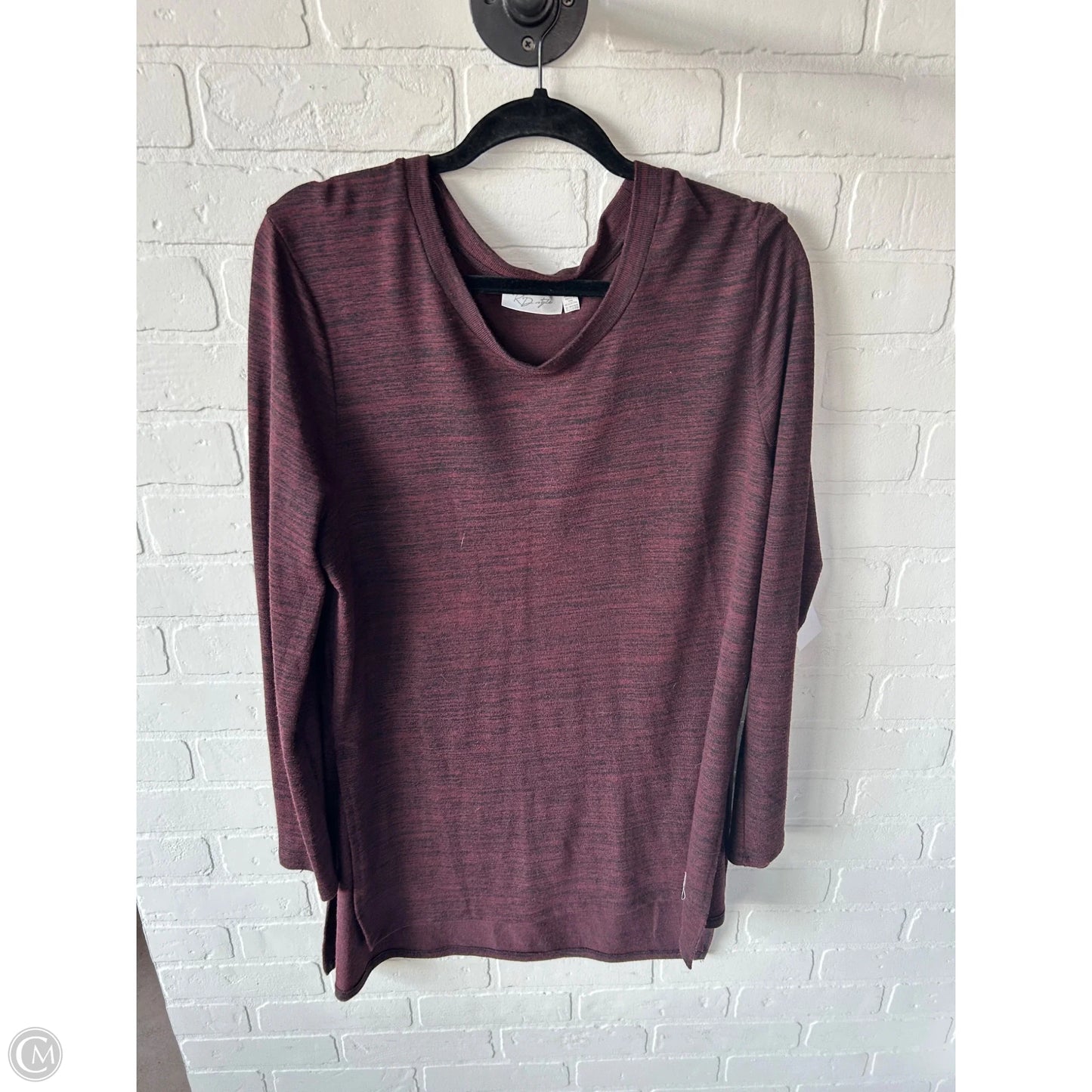 Top Long Sleeve By Rd Style In Red, Size: Xl