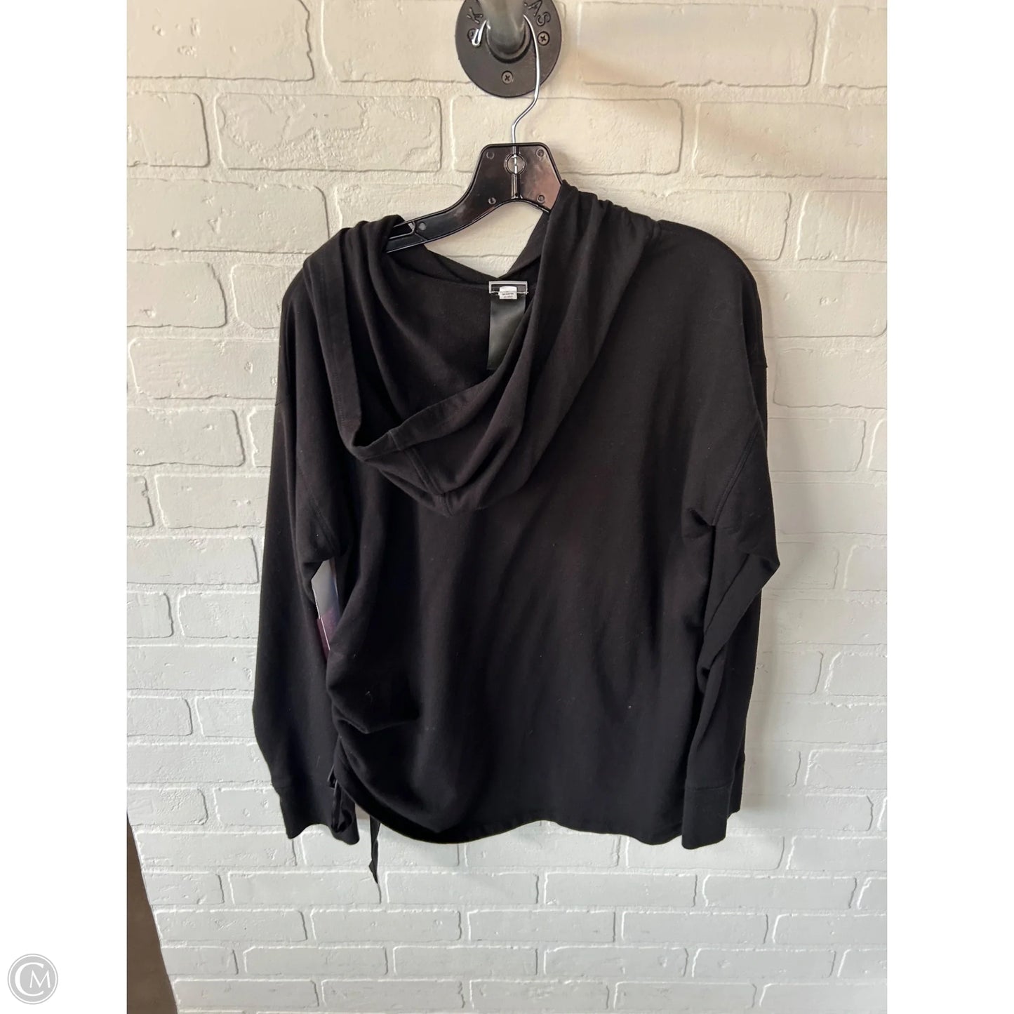 Sweatshirt Hoodie By Chicos In Black, Size: L