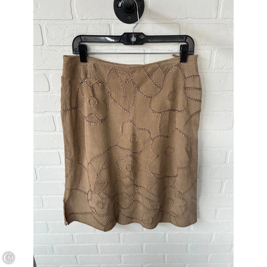 Skirt Midi By Clothes Mentor In Tan, Size: 10