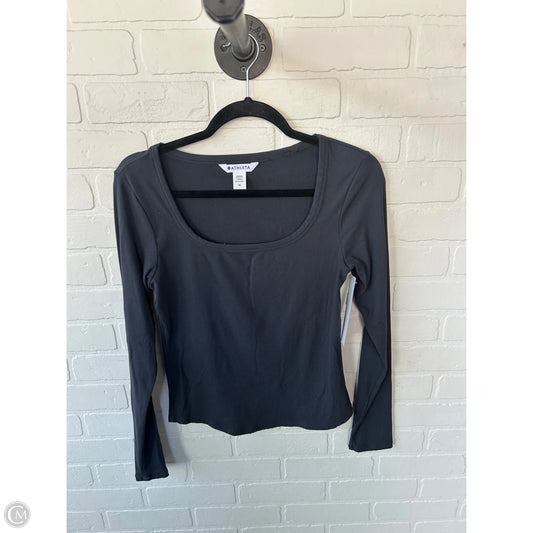 Athletic Top Long Sleeve Crewneck By Athleta In Grey, Size: M