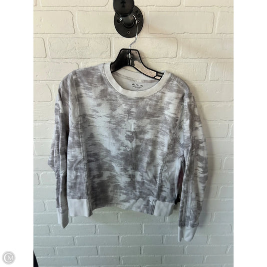Athletic Sweatshirt Crewneck By Athleta In Grey & White, Size: S