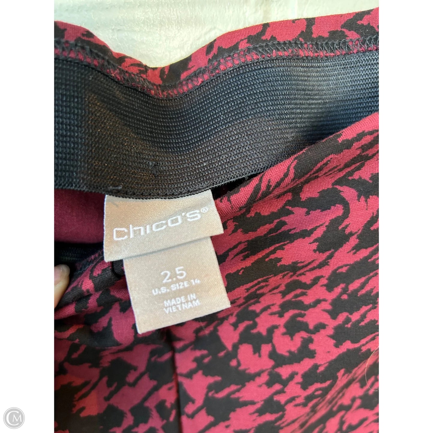 Pants Dress By Chicos In Black & Red, Size: 14