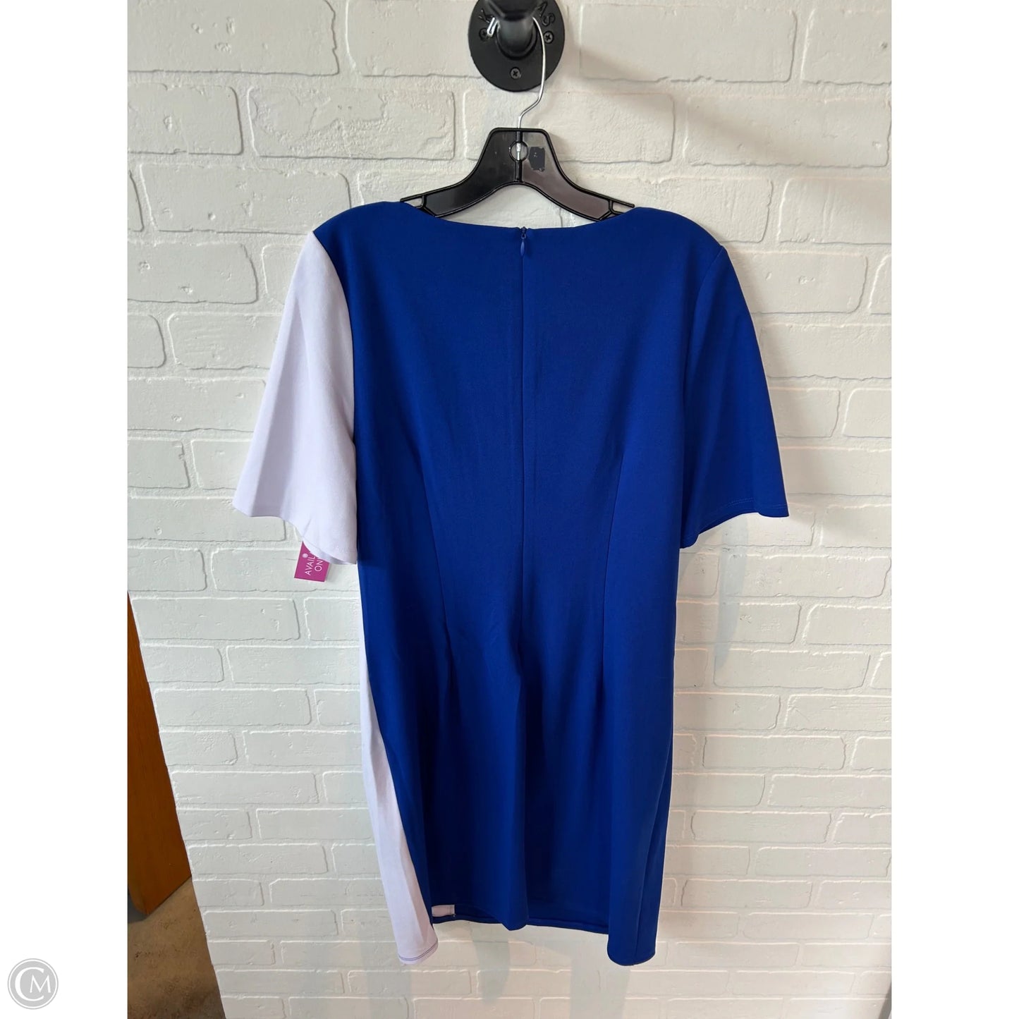 Dress Work By Glamour In Blue & White, Size: Xl