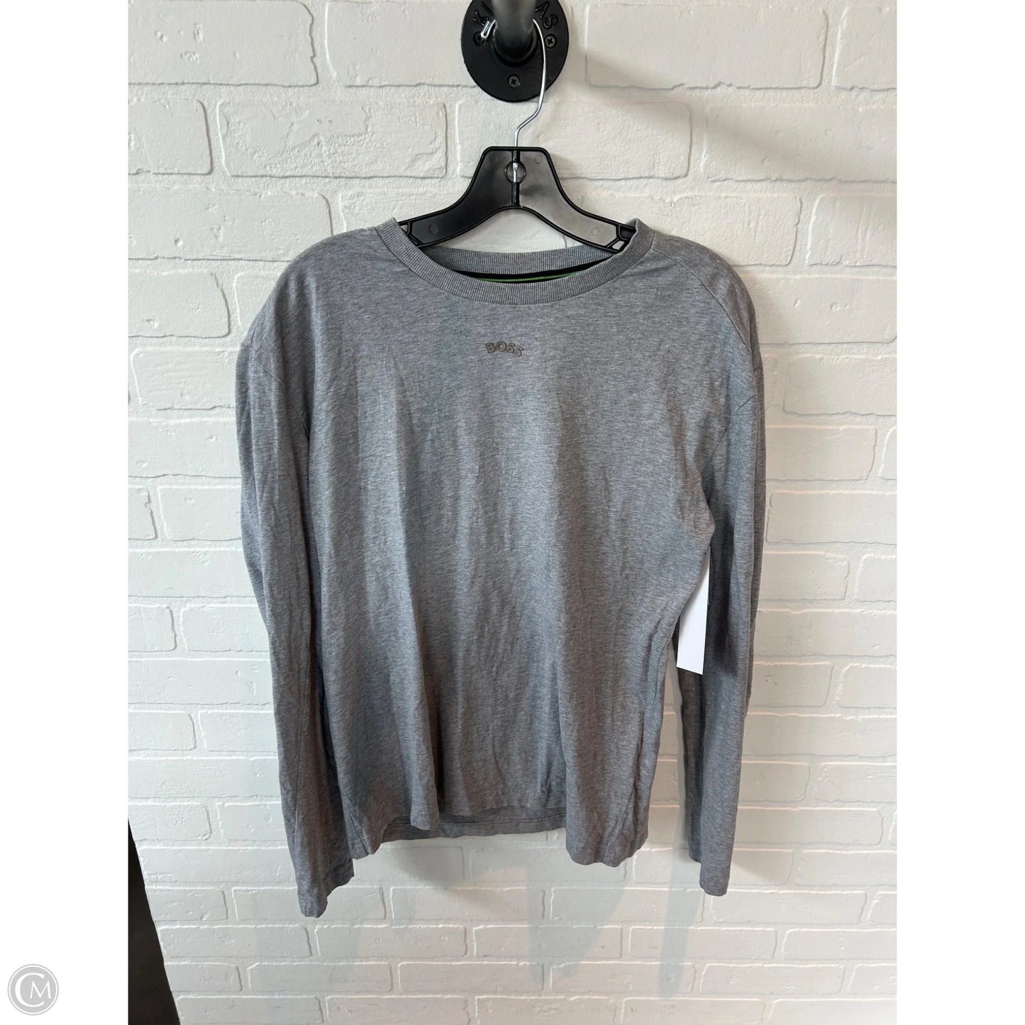 Top Long Sleeve Basic By Hugo Boss In Grey, Size: S