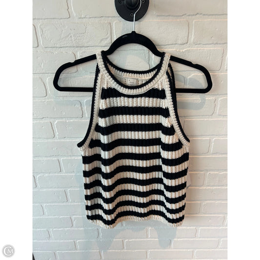 Vest Sweater By A New Day In Black & Cream, Size: L